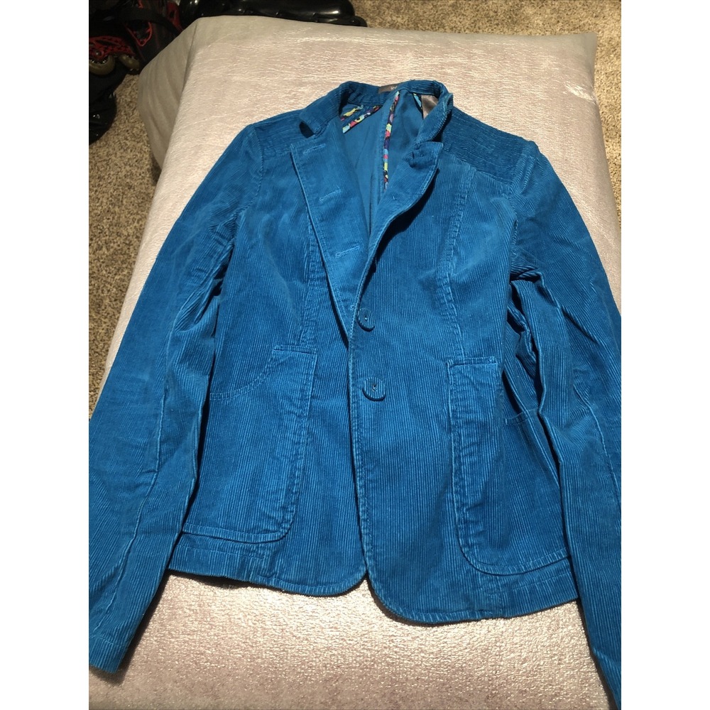Liz Claibourne Teal Sport Coat Size Medium Button Pockets